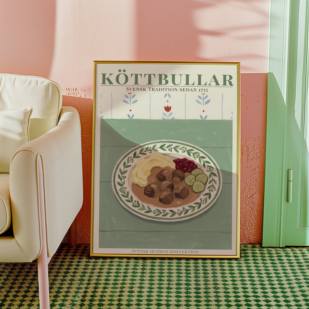 Kottbullar Poster i ram pa vagg i rum - Bozetto