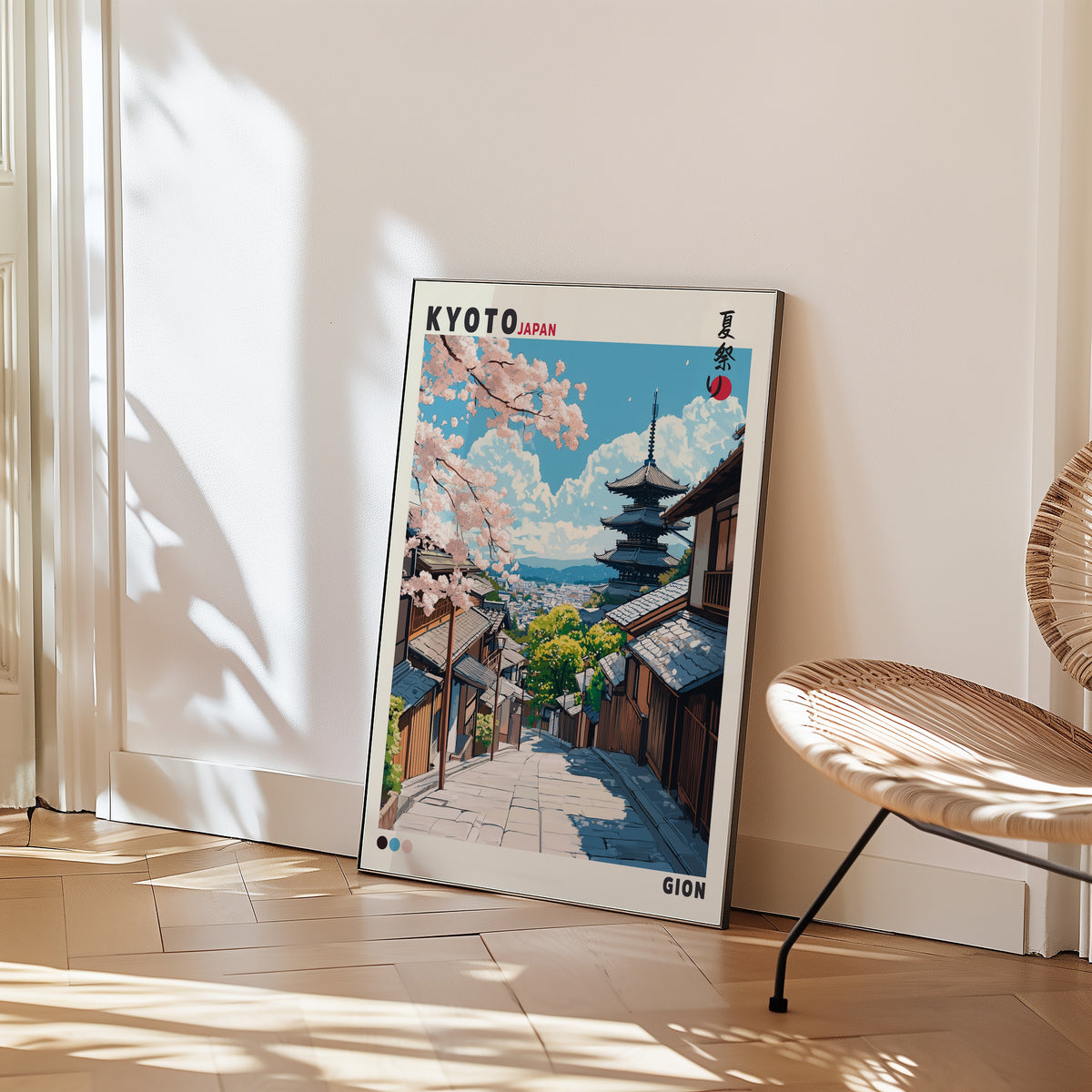Kyoto Japan poster på vägg i hemmiljö – Bozetto