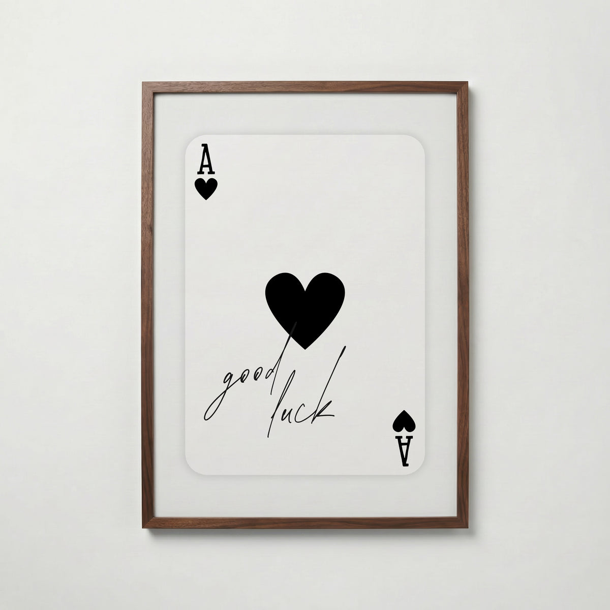 Lucky Ace Poster – valnötsram