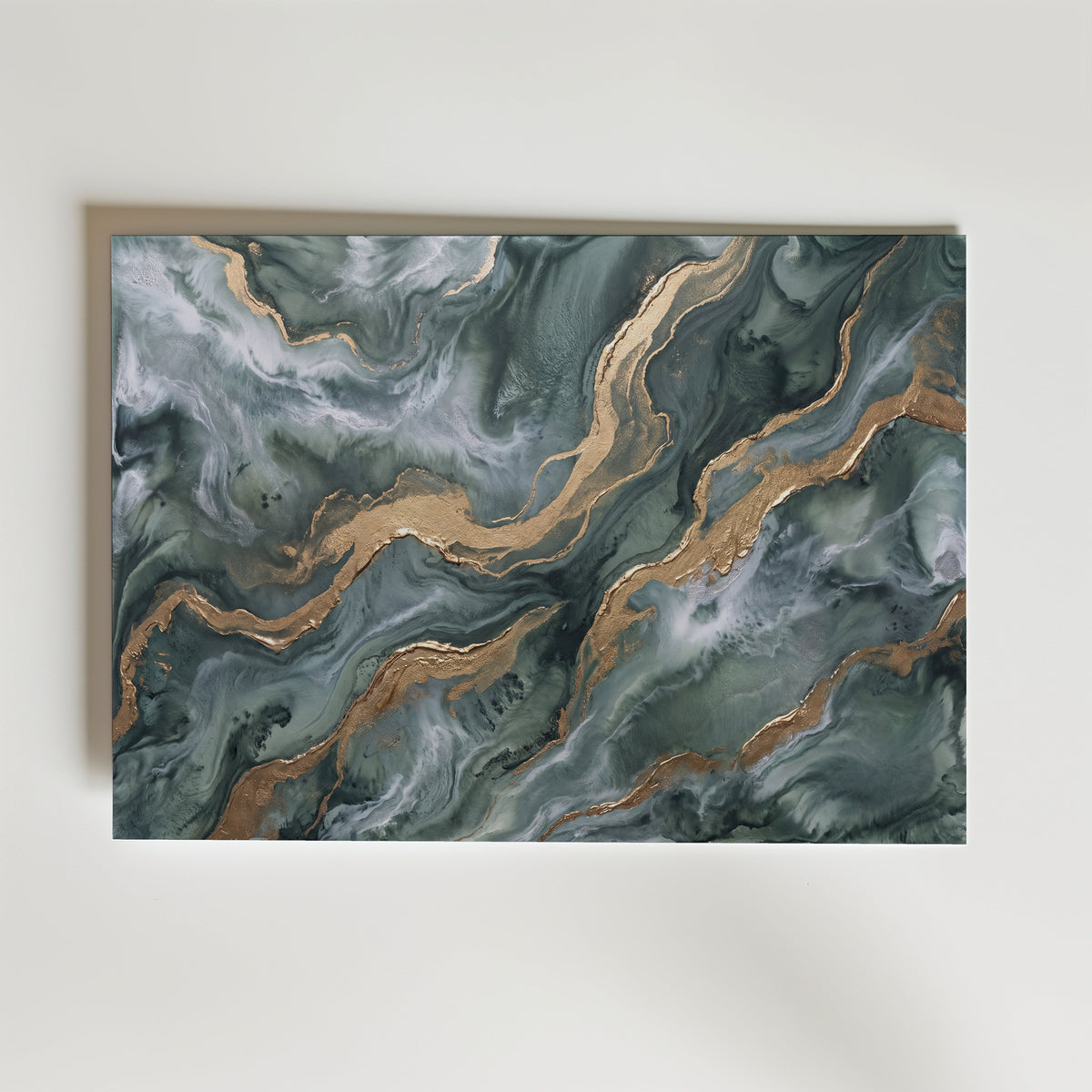 Emerald & Gold Poster – canvas utan passepartout