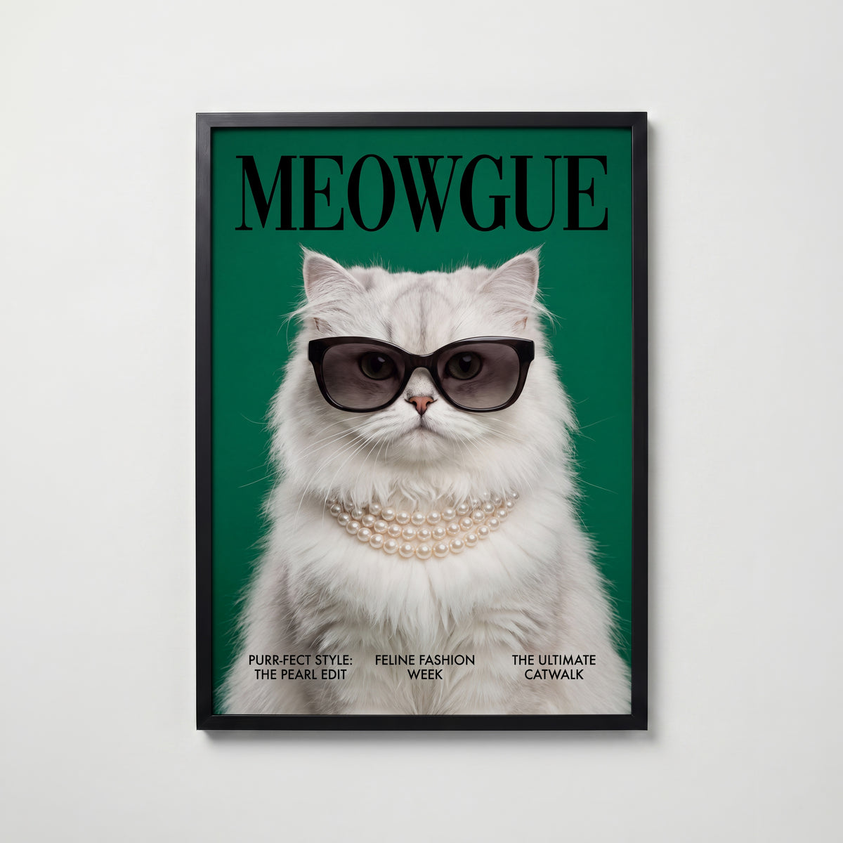 Meowgue Poster – svart ram