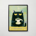 Mer Kaffe Poster – svart ram