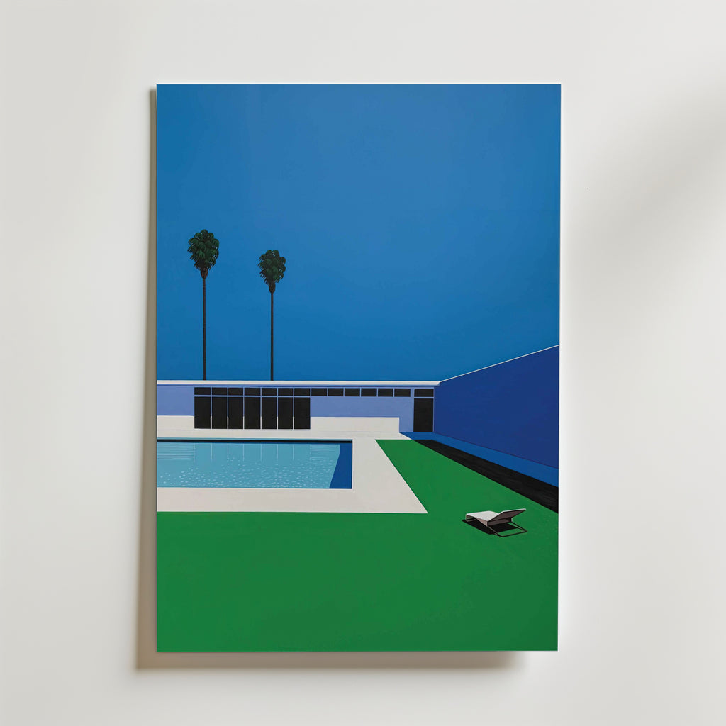 Hiroshi Nagai Minimalist Poolside Poster utan passepartout