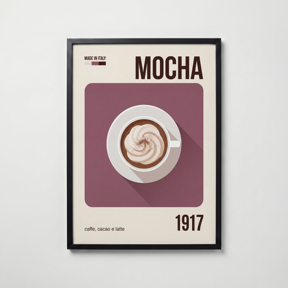Mocha Poster – svart ram