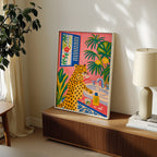 Morning Ritual Leopard Poster