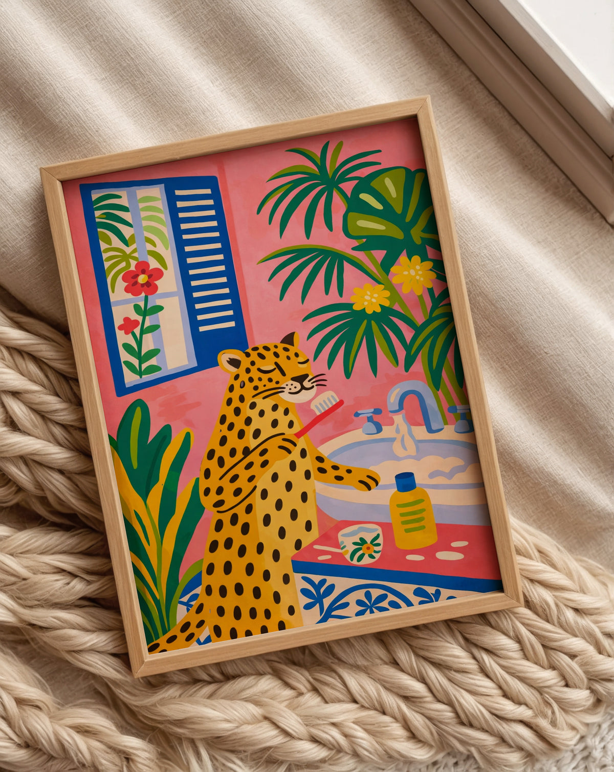 Morning Ritual Leopard Poster