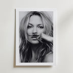 Mustache Muse Poster – med passepartout