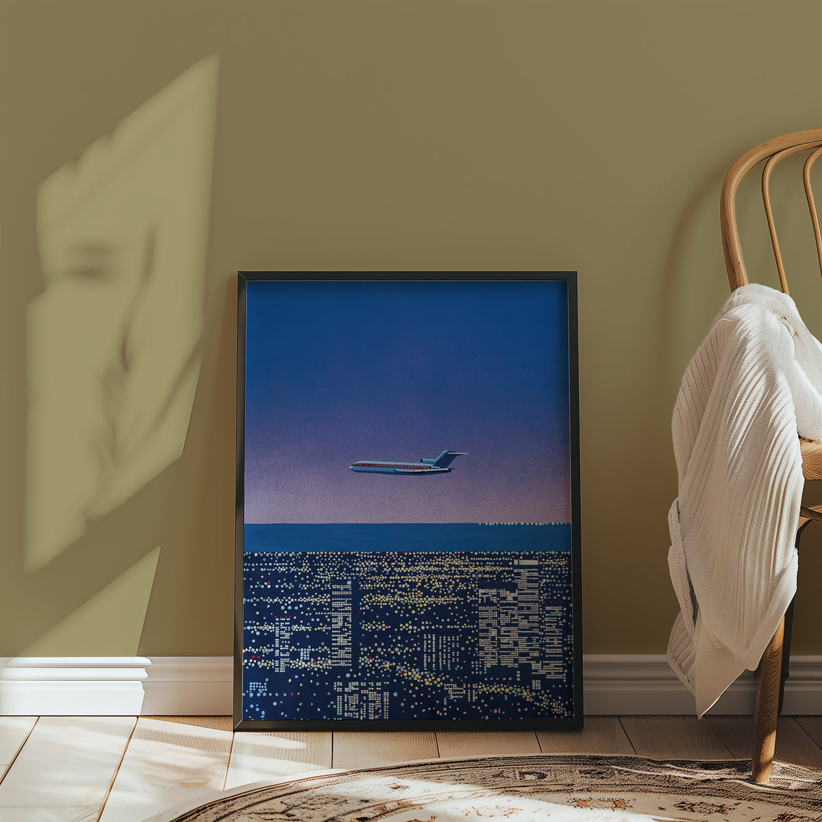 Hiroshi Nagai Twilight Flight poster i stilren inredning – konsttryck från Bozetto i hög kvalitet