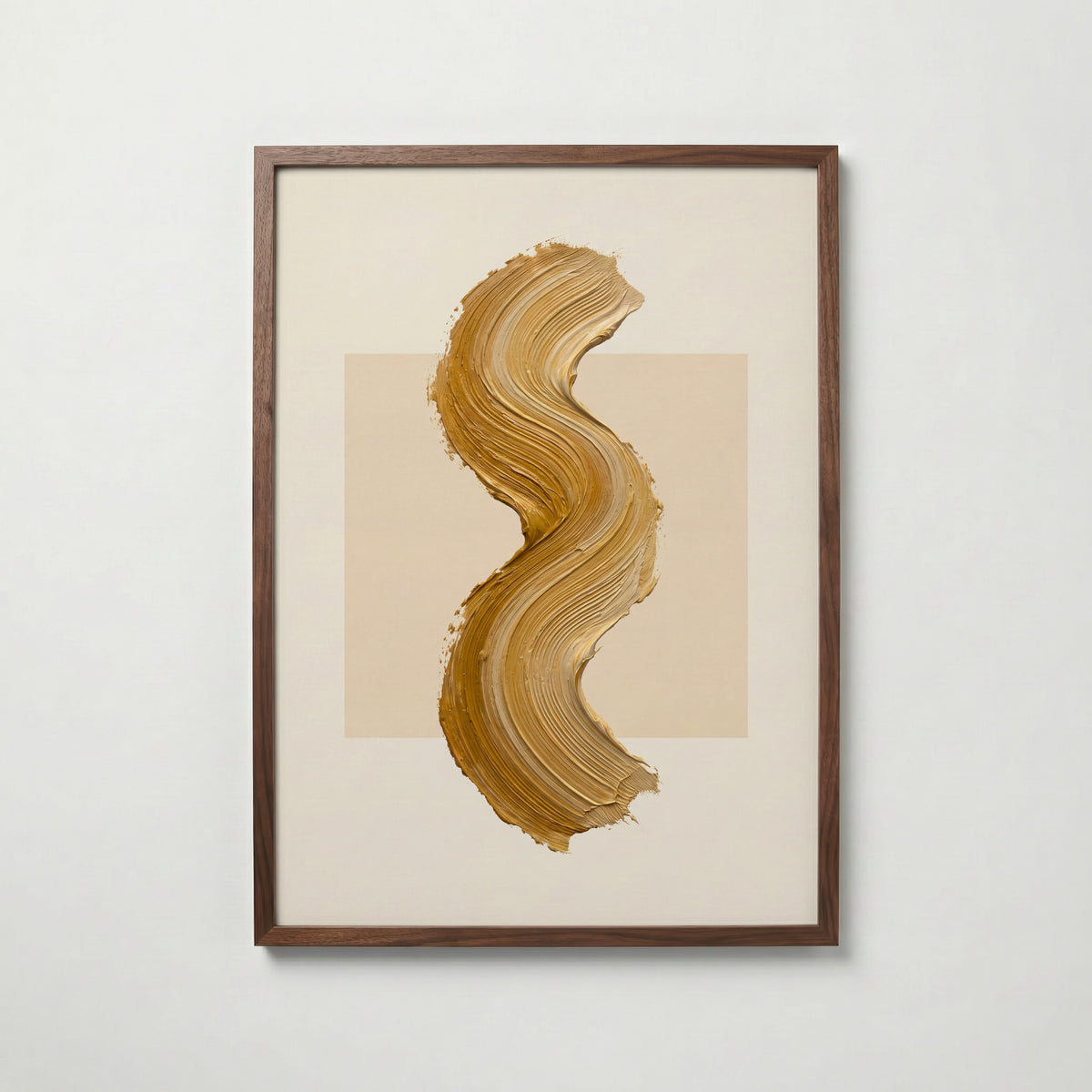 Ochre Curve Poster – valnötsram