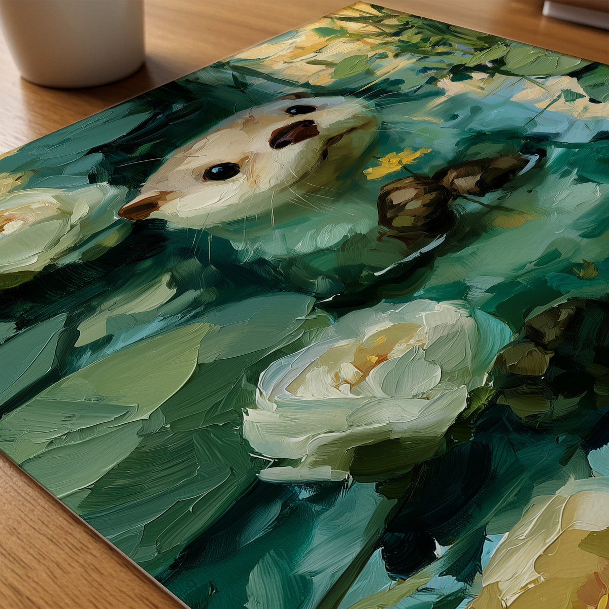 River Otter – närbild på papper