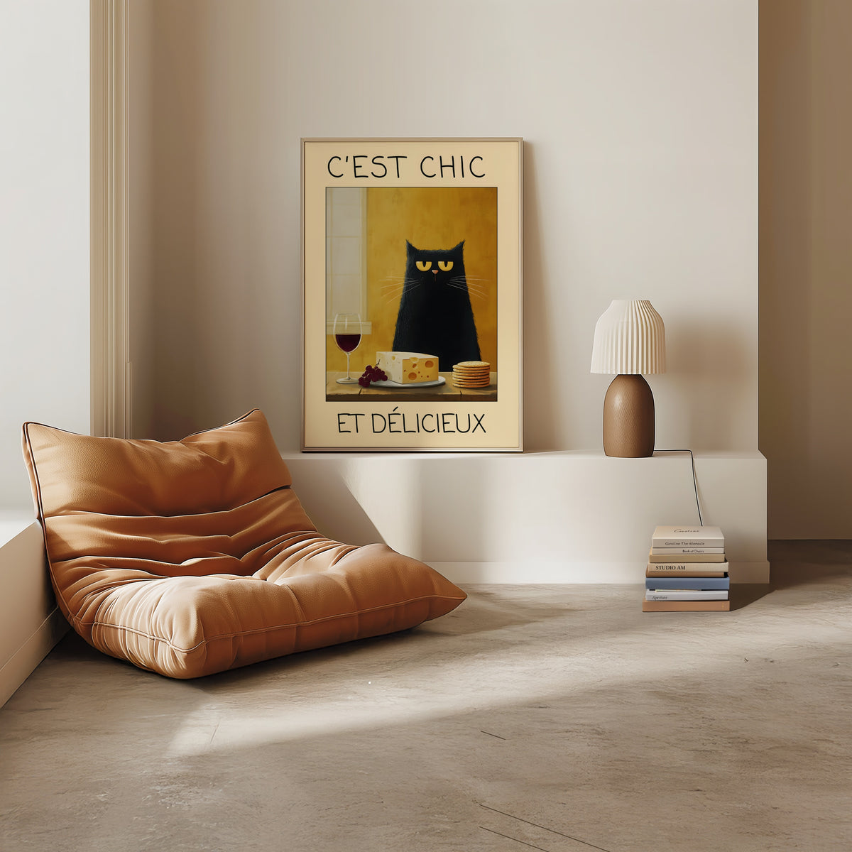 French Gourmet Cat poster i modernt hem – Bozetto affisch i hög kvalitet