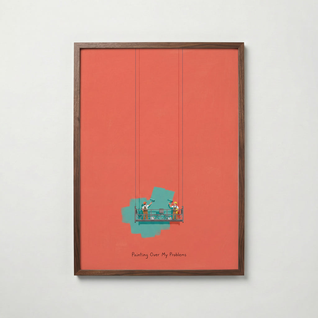 Painting Over My Problems Poster – valnötsram