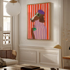 Parisian Morning Dog affisch i stilfull rumsmiljö – Bozetto poster i hög kvalitet