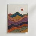 Painted Peaks Poster – canvas utan passepartout