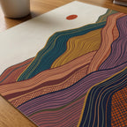 Painted Peaks Poster – närbild på papper