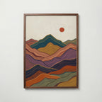 Painted Peaks Poster – valnötsram