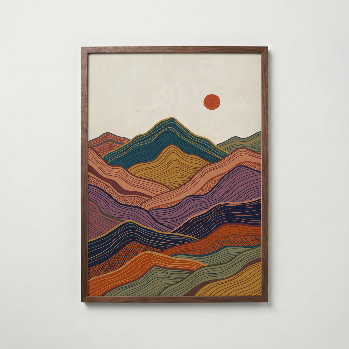 Painted Peaks Poster – valnötsram