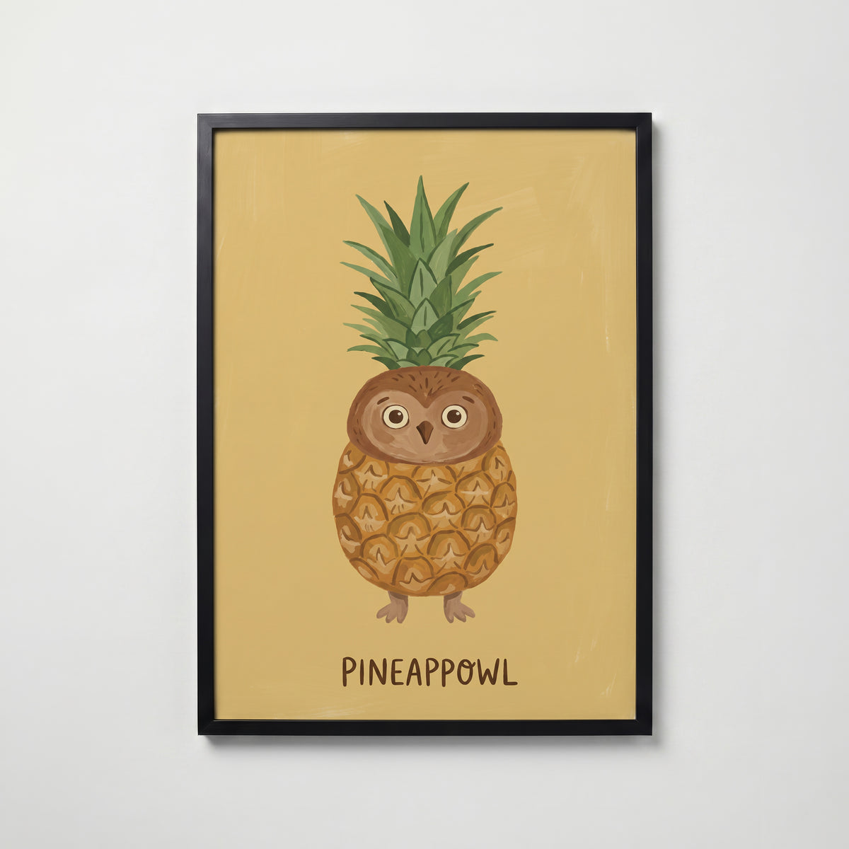 Pineappowl Poster – svart ram
