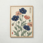 Indigo Poppies Poster – ekram