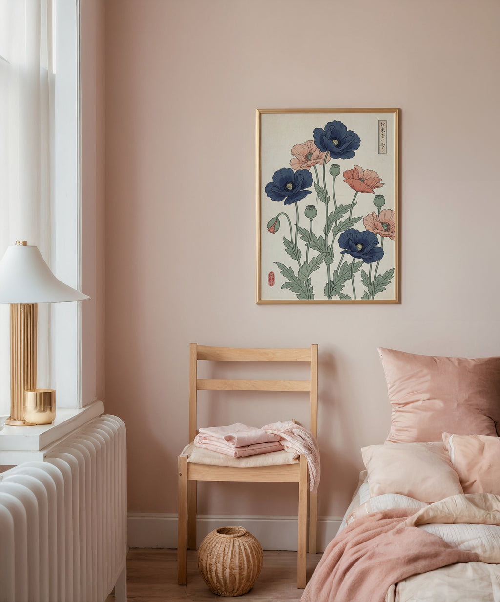 Indigo Poppies Poster – i rum 3