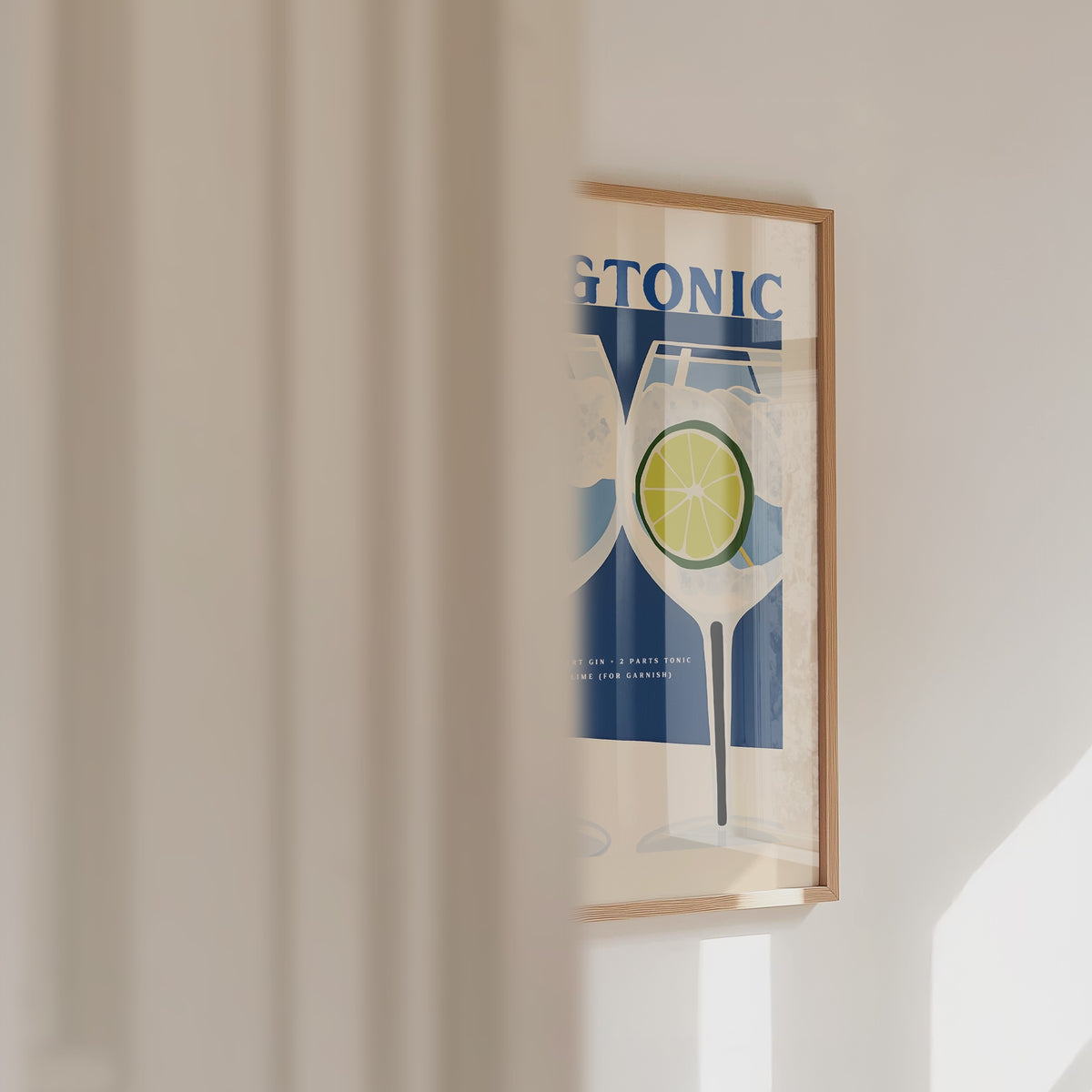 Gin & Tonic Cocktail Poster