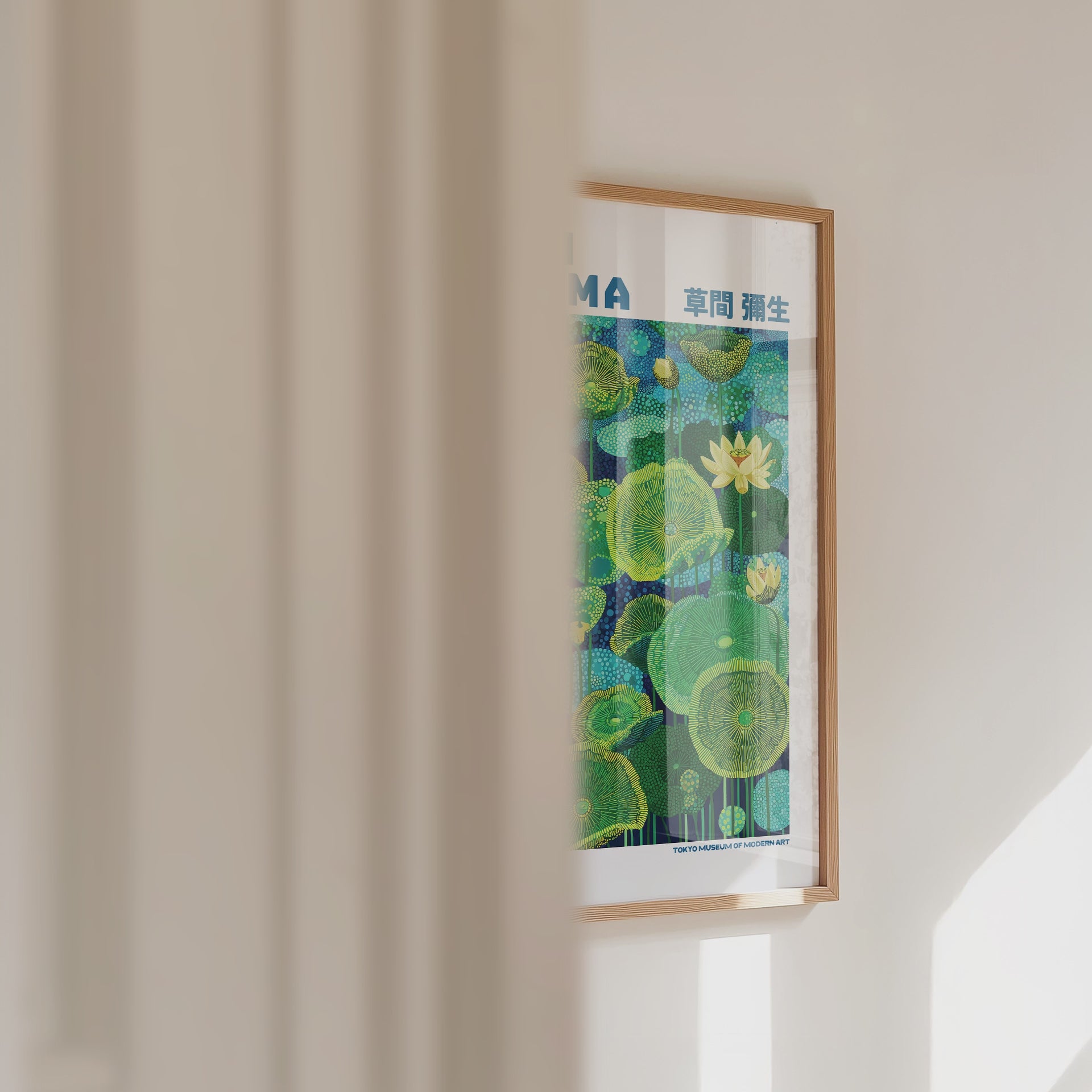 Yayoi Kusama Emerald Lotus Garden 1984 Poster – väggvideo