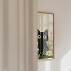 Curious Meadow Cat Poster – väggvideo