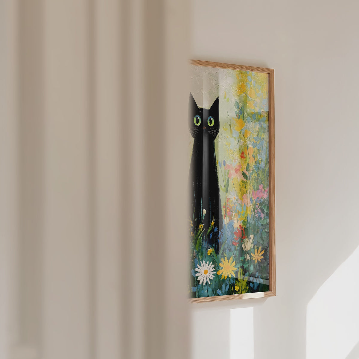 Midnight Garden Cat Poster – väggvideo
