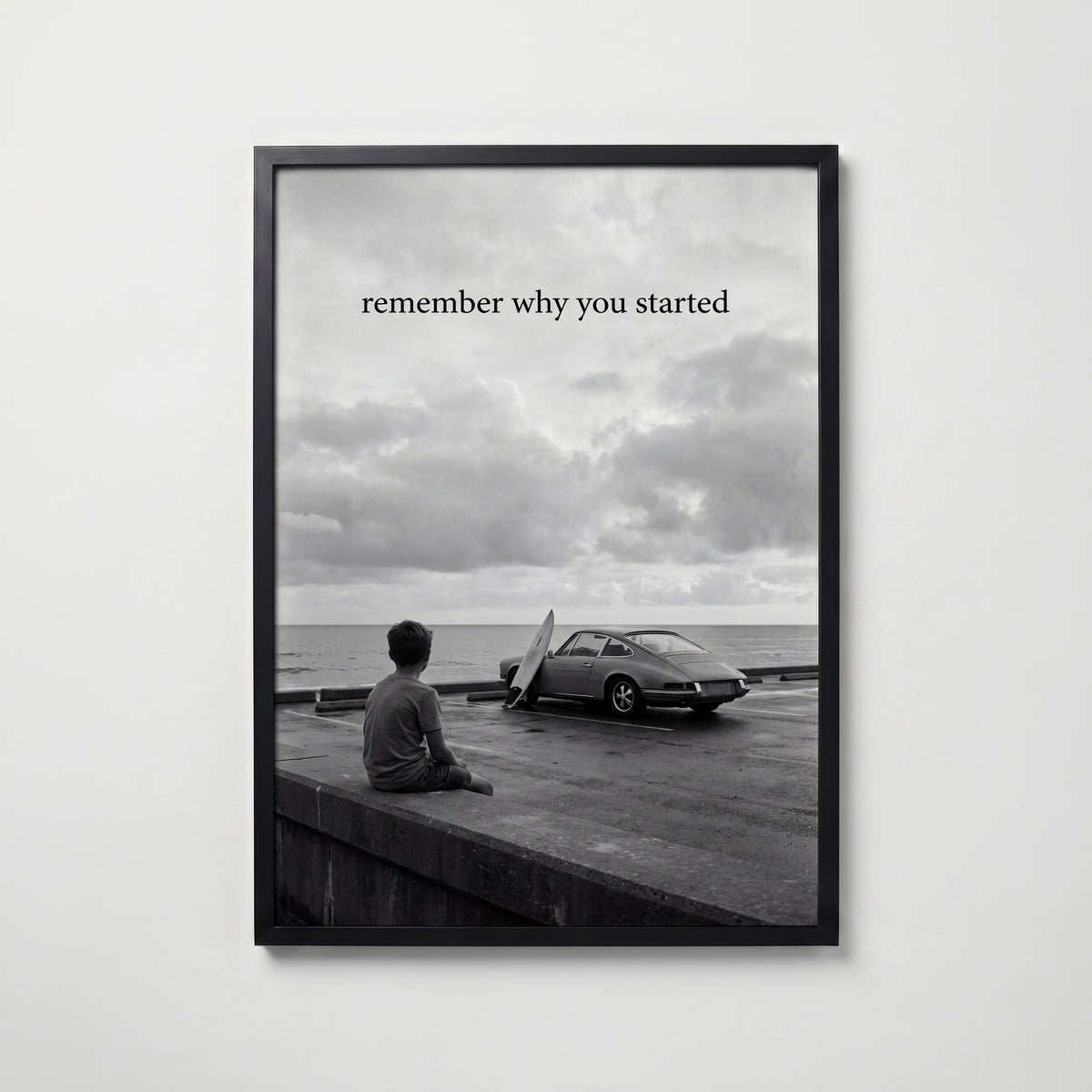 Remember Why You Started Poster – svart ram