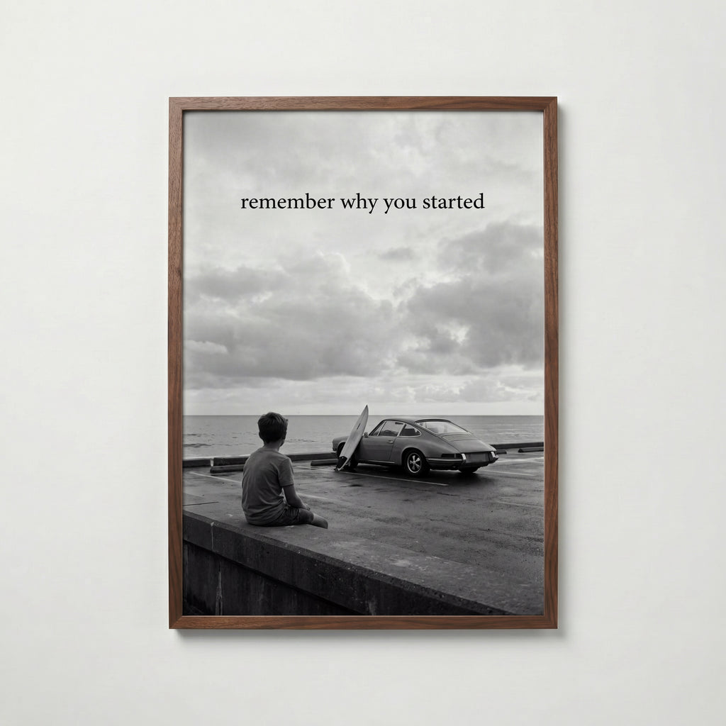 Remember Why You Started Poster – valnötsram