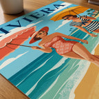 Riviera Poster – närbild på papper