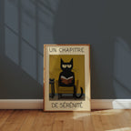 Quiet Reading Cat poster i inramad rumsmiljö – Bozetto konsttryck i hög kvalitet