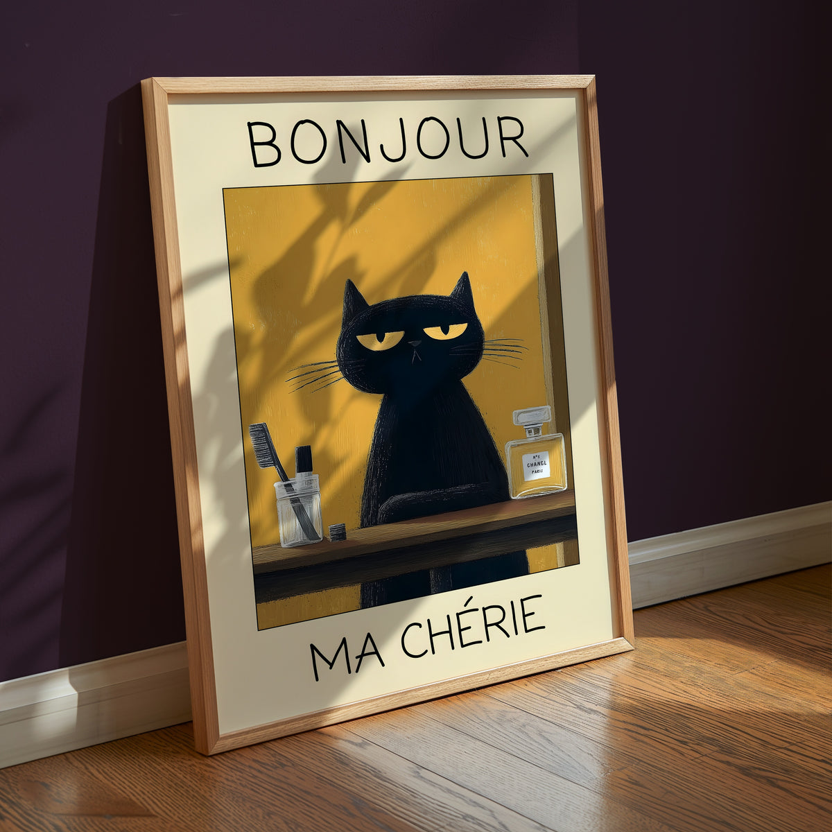 Parisian Morning Ritual poster på vägg i inrett rum – Bozetto i hög kvalitet