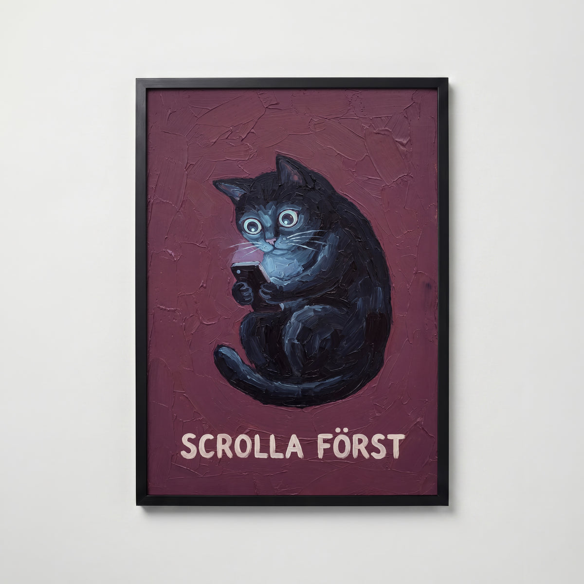 Scrolla Först Poster – svart ram