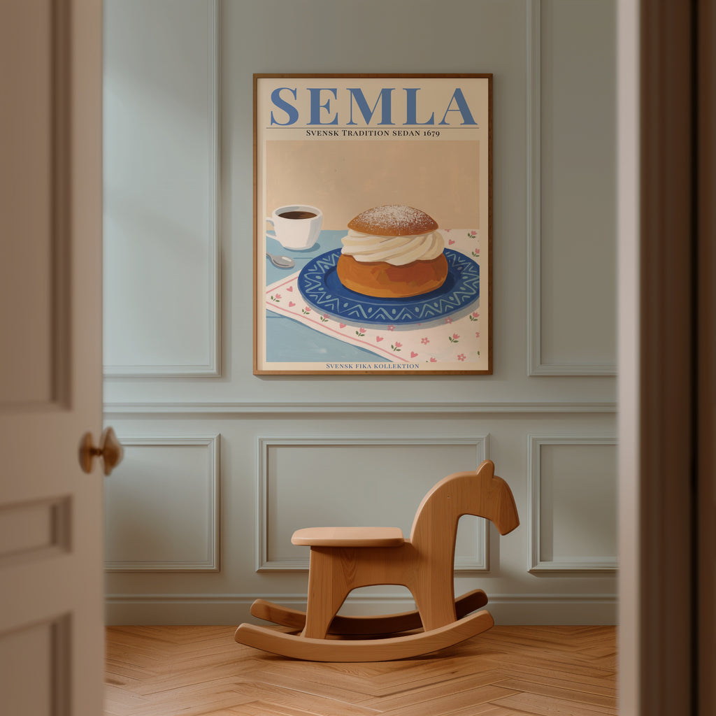 Semla Poster i ram pa vagg i rum - Bozetto