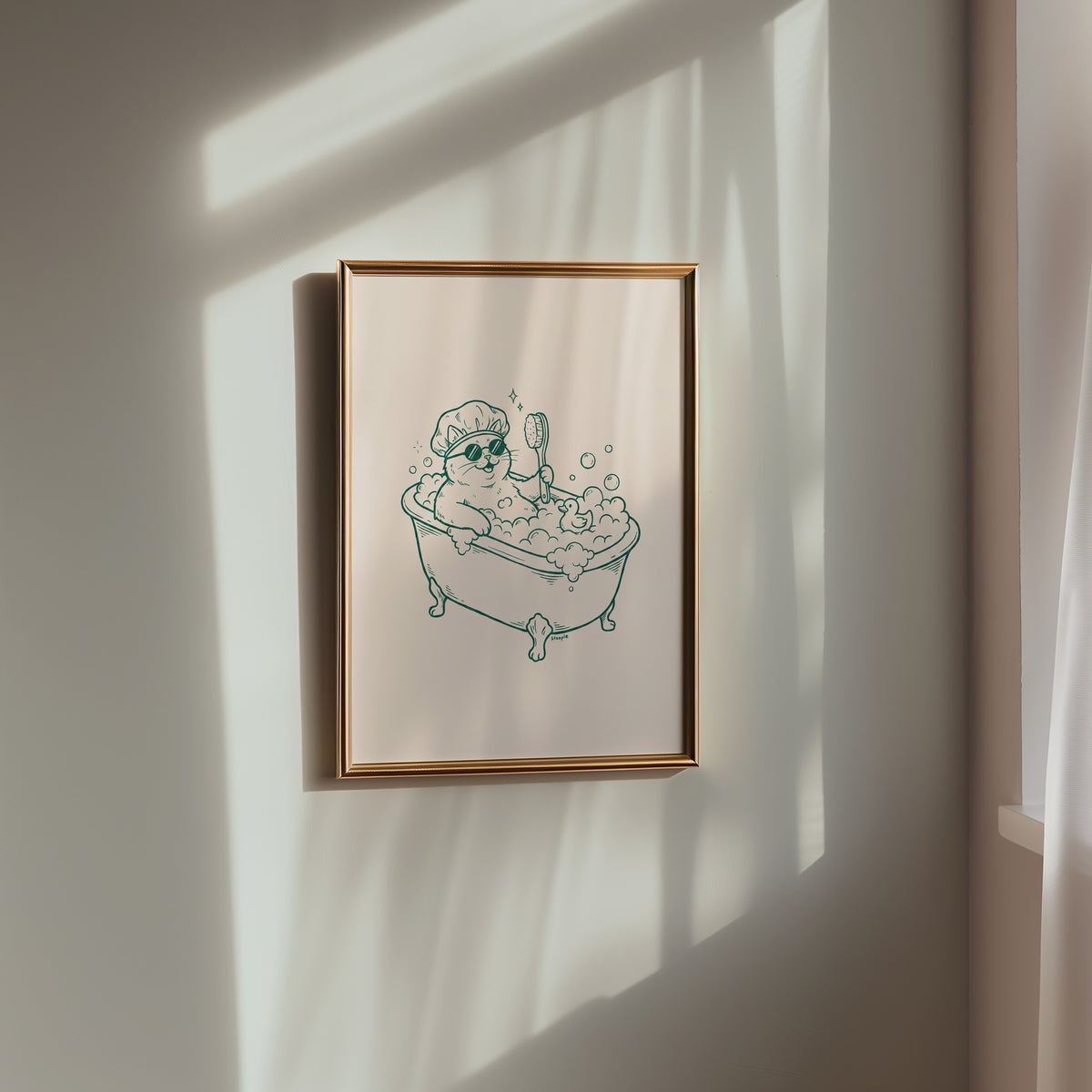 Shower Cat Poster – i rum 5