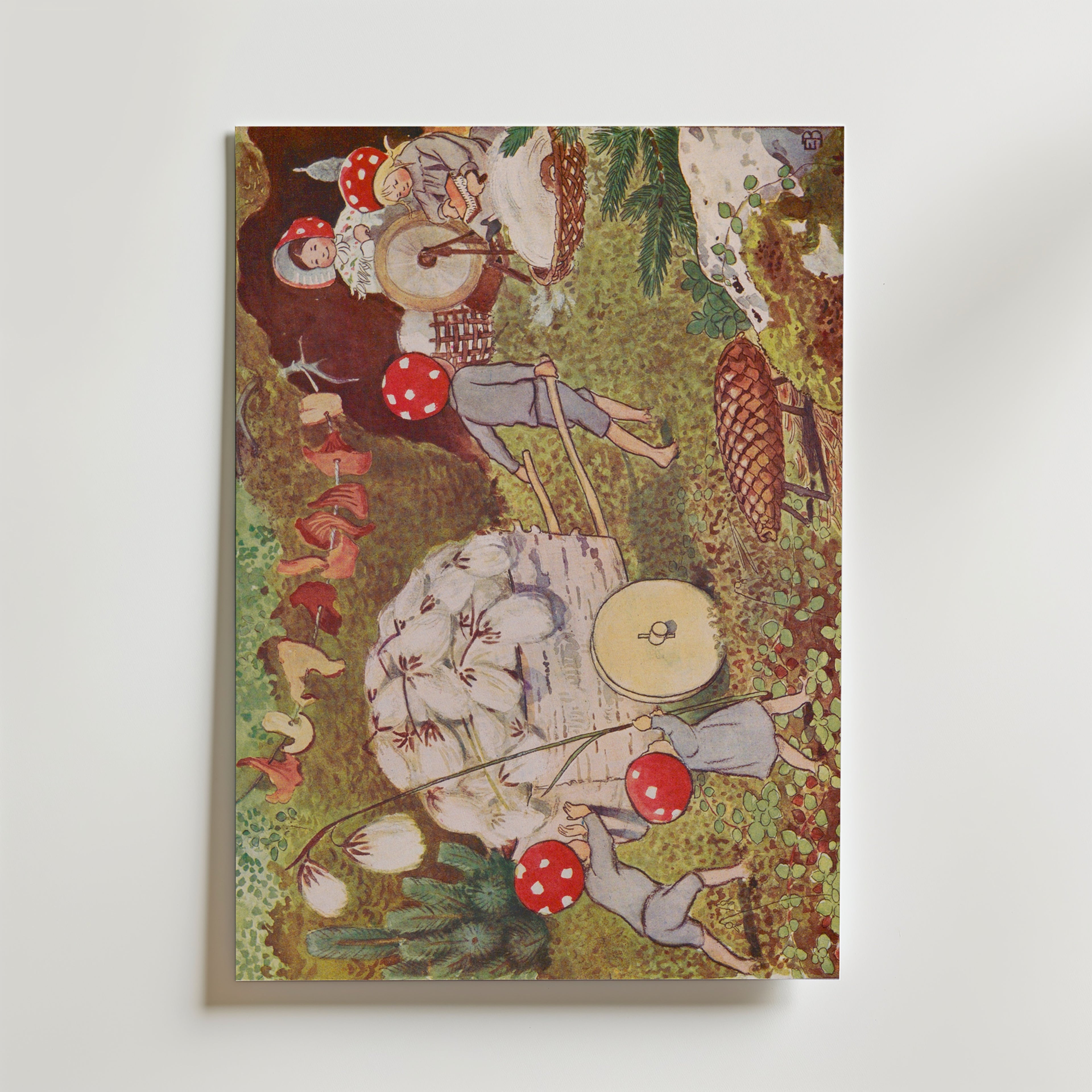 Elsa Beskow Tomtebobarnen Skogens Skörd Poster – utan passepartout