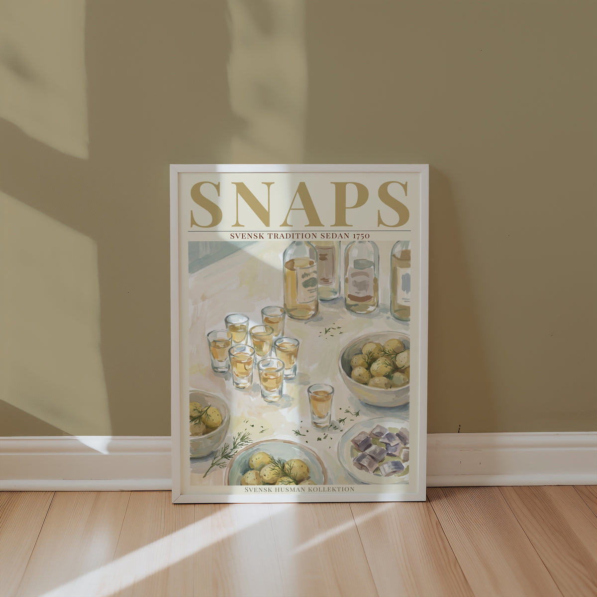 Snaps poster i rumsmiljö - Bozetto