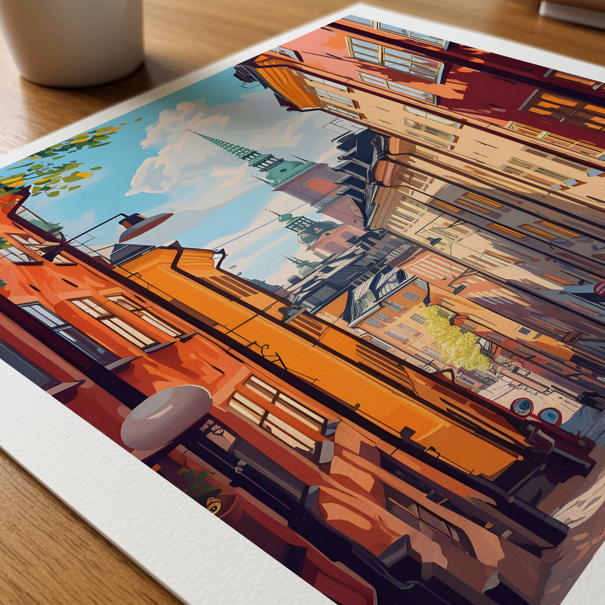 Whispers Of Stockholm poster paper_desk på skrivbord – Bozetto