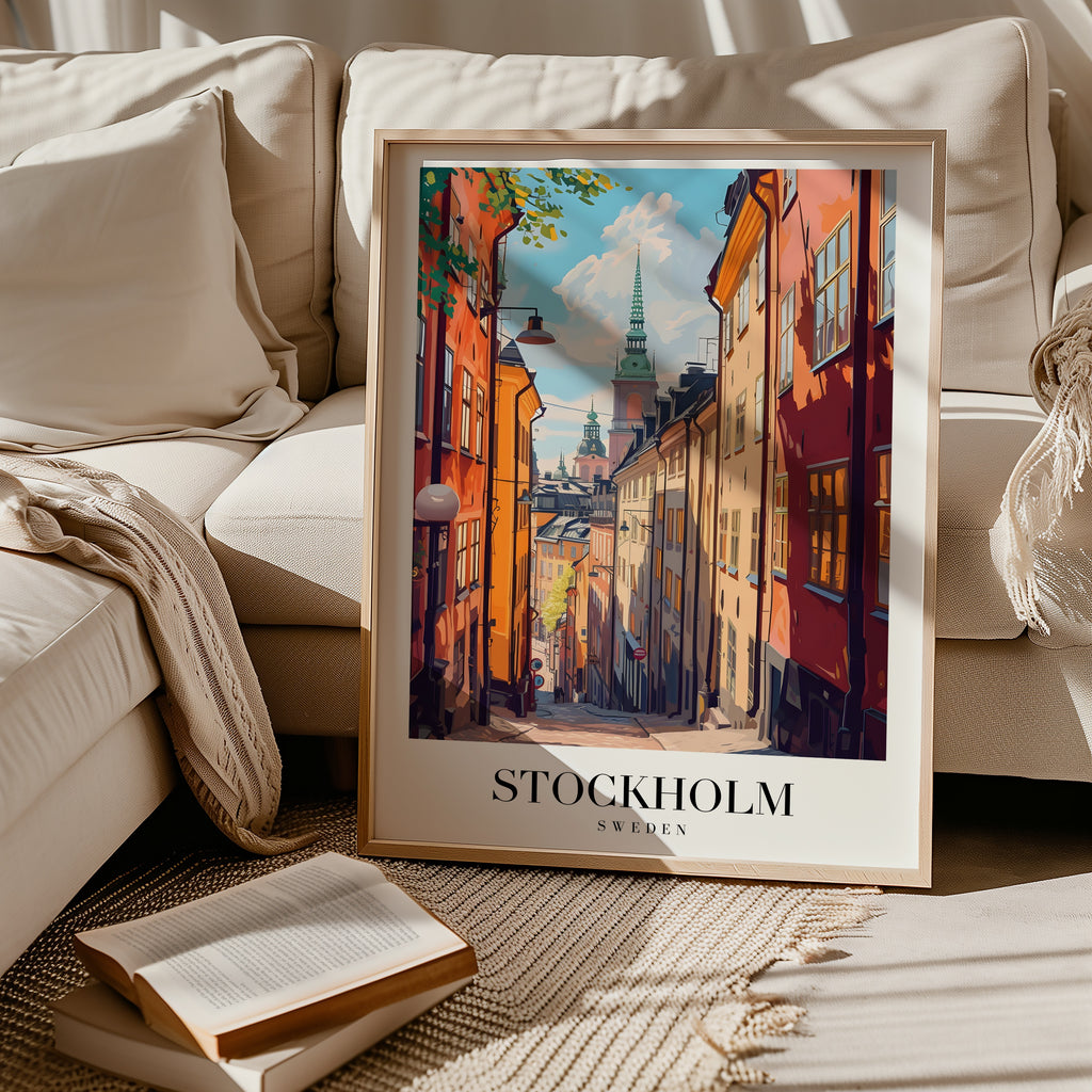 Whispers Of Stockholm poster i inramad miljö – Bozetto