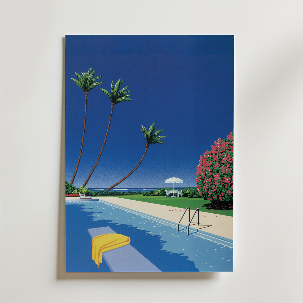 Hiroshi Nagai Summer Pool Calm Poster utan passepartout