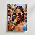 Summer Shades Poster – editorial-närbild på canvas, premiumtryck från Bozetto