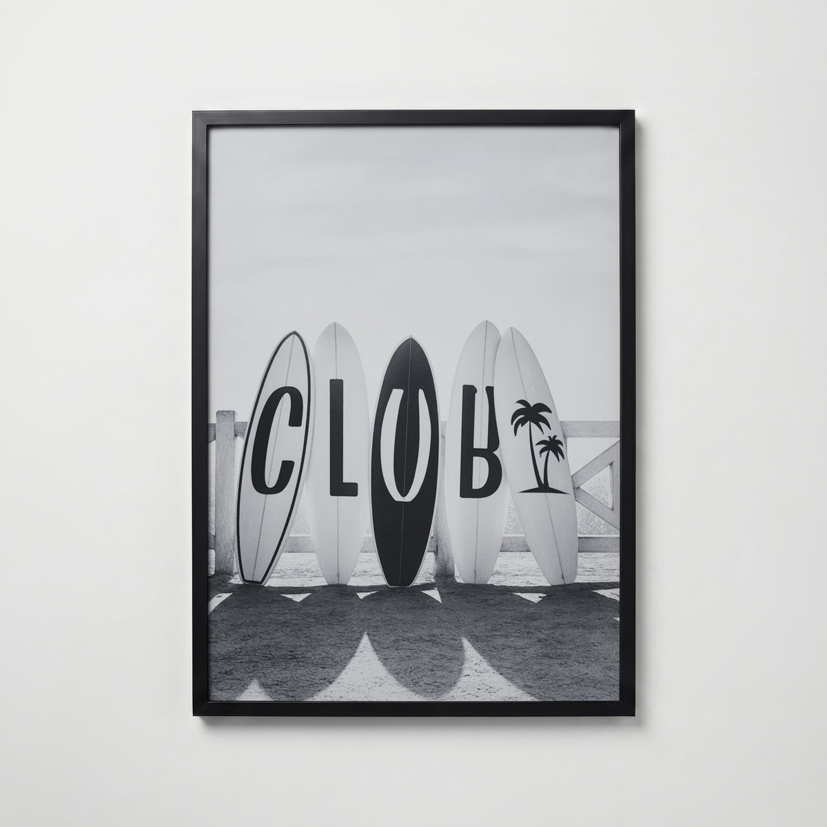 Surf Club Poster – svart ram