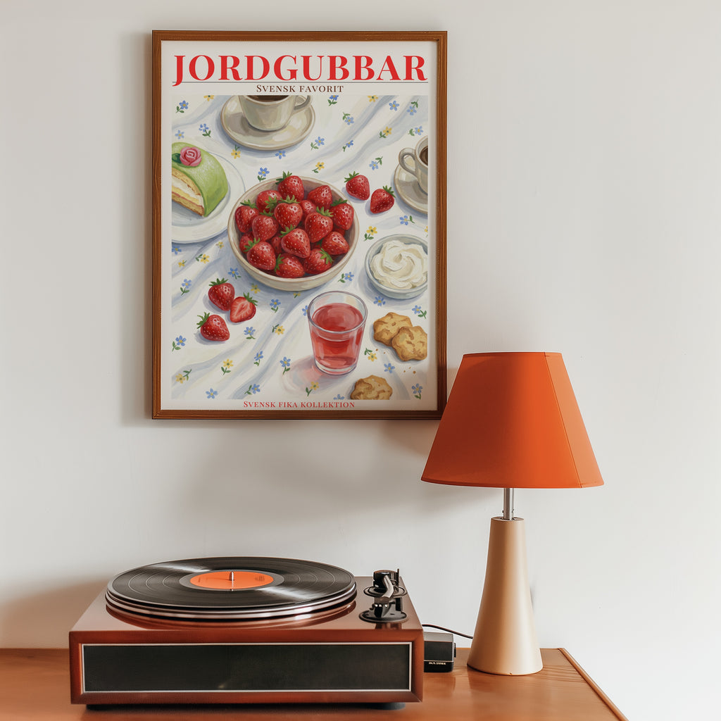 Svenska Jordgubbar Poster i inredning - Bozetto