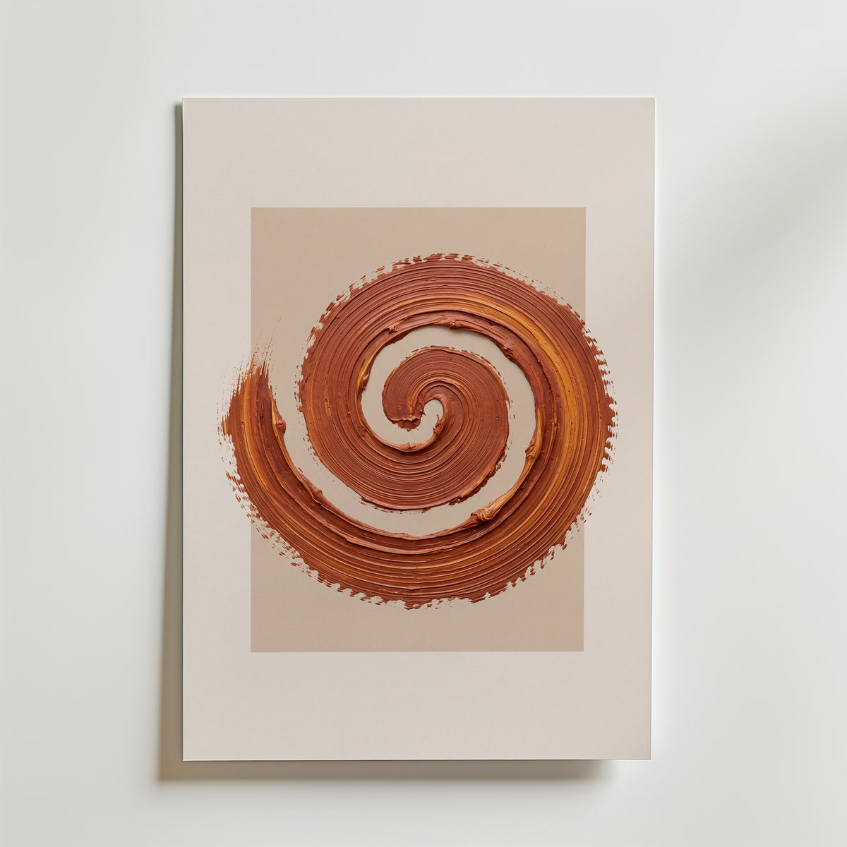 Terracotta Spiral Poster – canvas utan passepartout