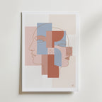 Freja Lund – To Ansigter – canvas utan passepartout