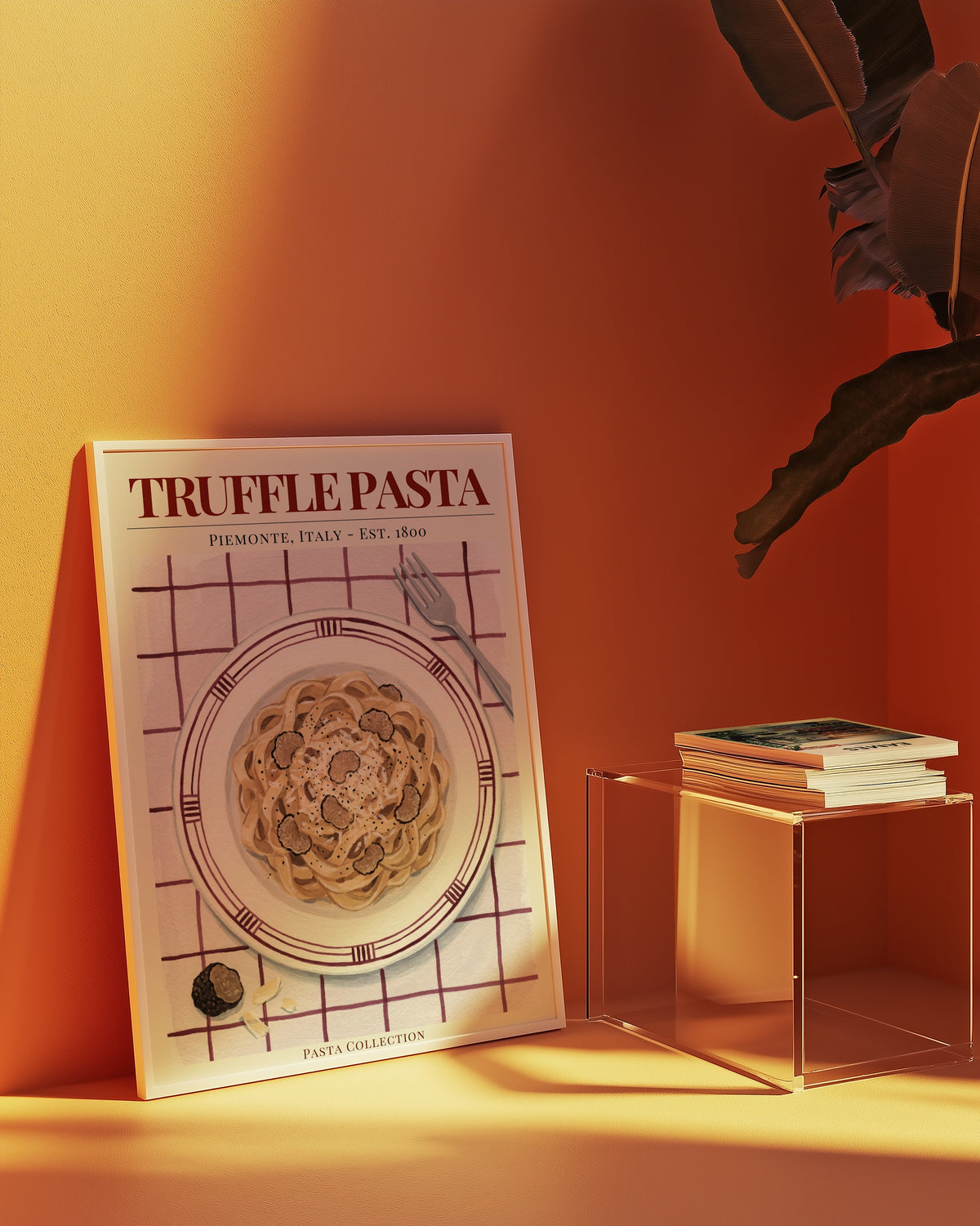 Truffle Pasta poster i modern miljö – Bozetto konsttryck i hög kvalitet
