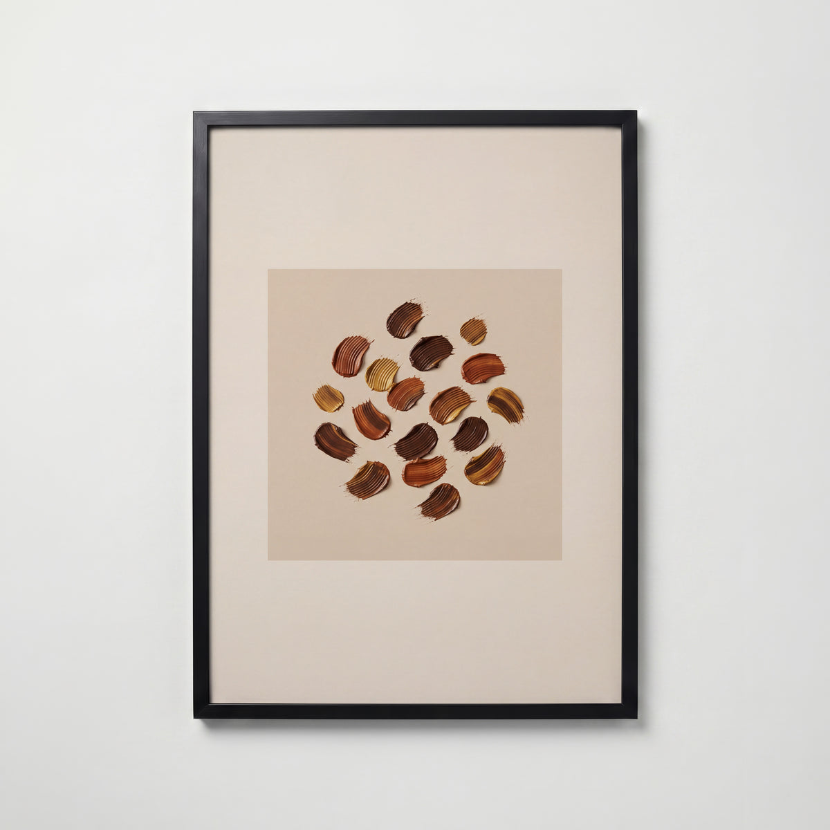 Umber Scatter Poster – svart ram