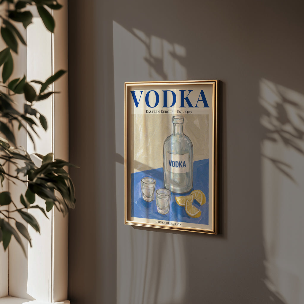 Vodka poster i inrett hem – Bozetto affisch i hög tryckkvalitet