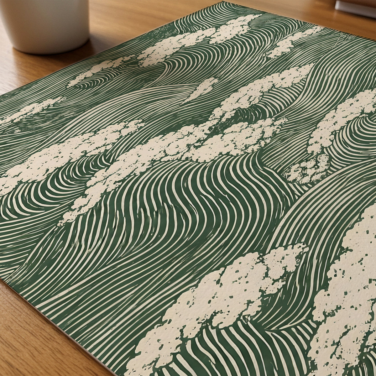 Waves and Clouds poster paper_desk på skrivbord – Bozetto affisch i hög tryckkvalitet